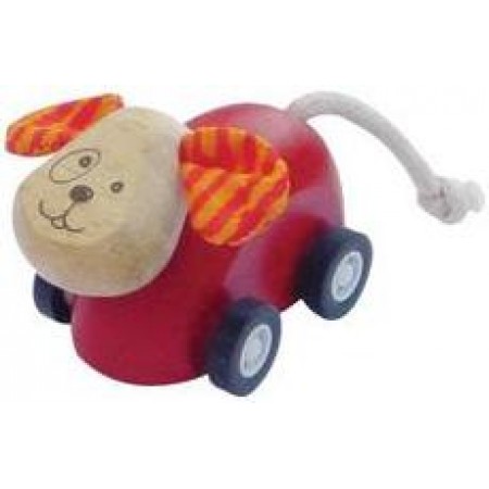 I'm TOY Sprinter-Tier - Holzauto mit Gummireifen und Rückziehmotor