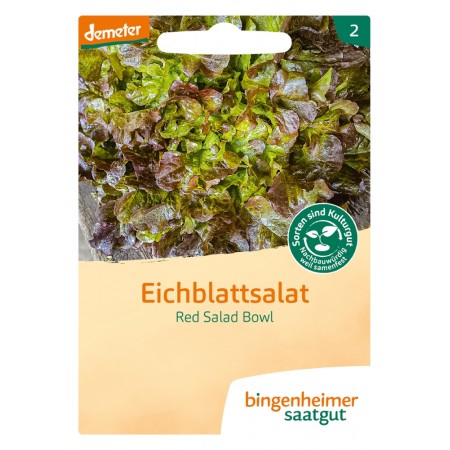 bingenheimer saatgut Eichblattsalat Red Salad Bowl Samen G379N
