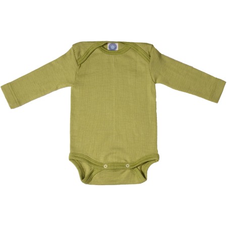 COSILANA Baby-Body 1/1 langarm - uni - Wolle/Seide Gr. 50/56 - 98/104