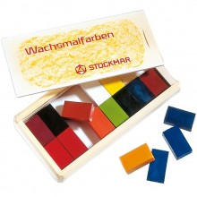 STOCKMAR Wachsmalblöcke - 16 Farben in Holzkassette